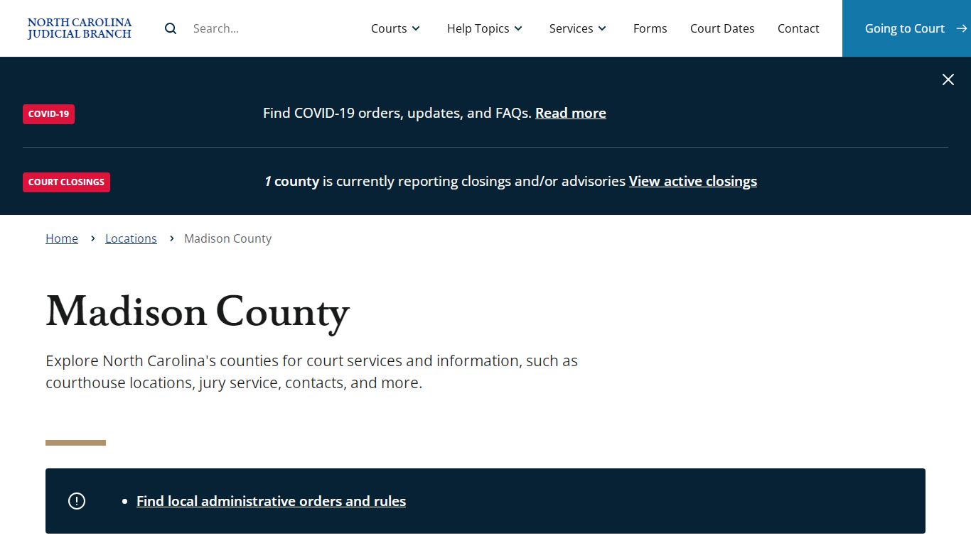 Madison County | North Carolina Judicial Branch - NCcourts